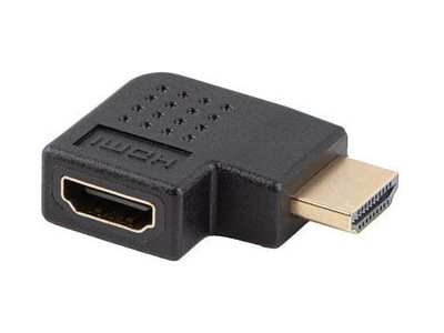 Lanberg - Hdmi Adapter - Hdmi Han Til Hdmi Hun Højrevinklet - Sort - 4K(3840 X 2160) Support