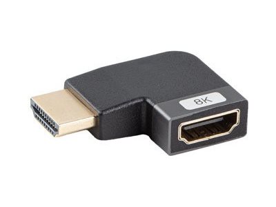 Lanberg Av-Adapter Lanberg Hdmi(F)-&Gthdmi(F) 8K Winkel Links Aluminimum Silber