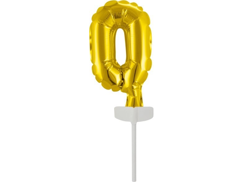 Amscan Folienballon Mini Nummer 0 Gold 7,5X12cm