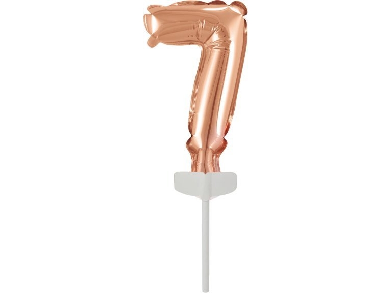 Amscan Folienballon Mini Nummer 7 Rosa Gold 7,5X12cm