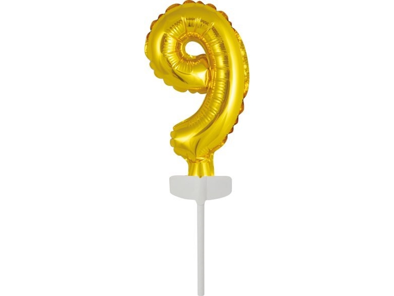 Amscan Folienballon Mini Nummer 9 Gold 7X12cm