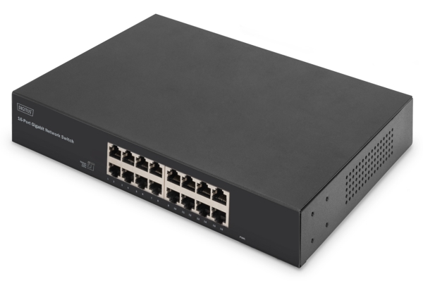 Digitus 16-Port Gigabit Switch, 19 Zoll, Unmanaged, Unmanaged, Gigabit Ethernet (10/100/1000)