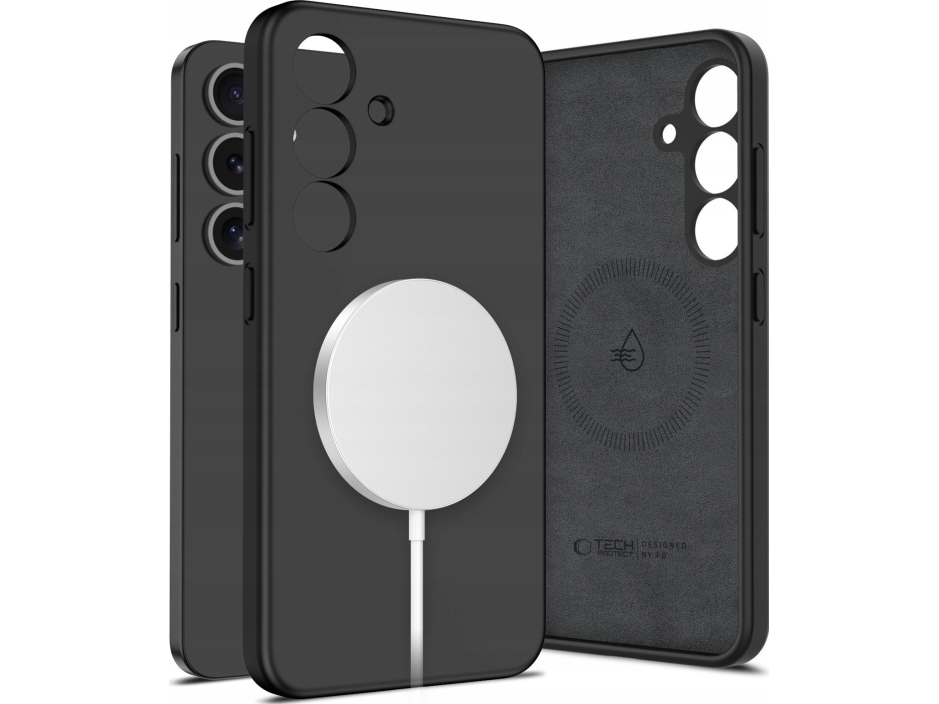 Tech-Protect Liquid Silicone Magsafe Do Galaxy S25+ Czarny