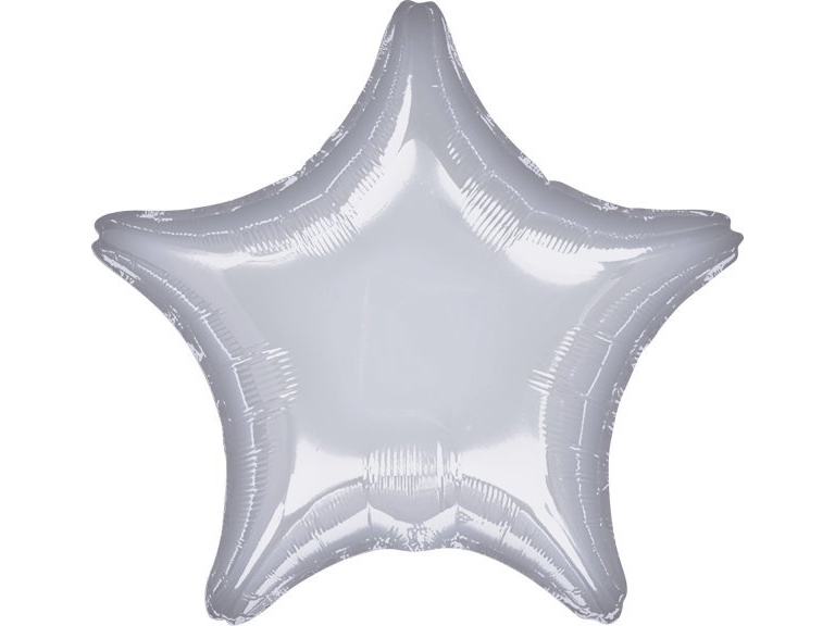 Amscan Folienballon Metallic Silber Stern 48 Cm Lose (9914088-92)