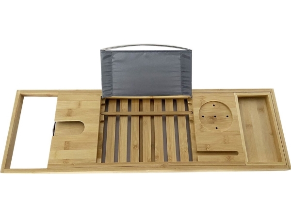 Red Monkey - Mad Monkey 2000113 Badekar Træ Bamboo - Adjustable, Fits Bathtubs Up To 1 Meter Wide - Natural