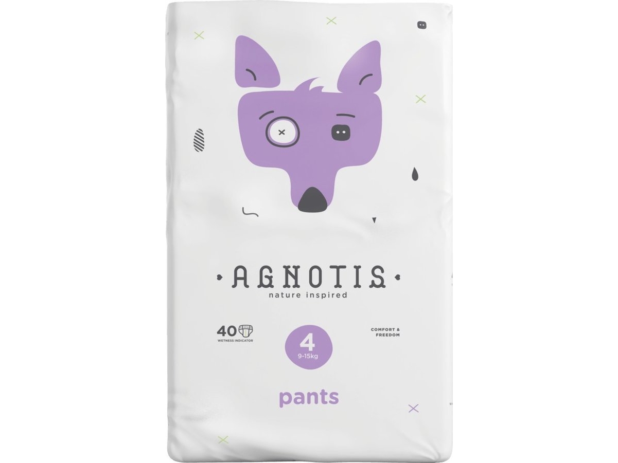 Happy Agnotis Pants-Diaper, Nr.4, 9-15 Kg, 40 Pcs., Agp4