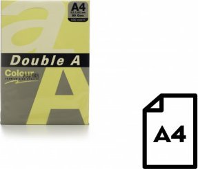 Spalvotas Popierius Double A, 80G, A4, 500 Lapų, Sūris