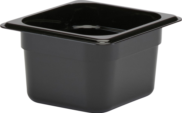 Kantin Cambro 1/6GN 1.5L 17.6x16.2x10cm Polykarbonat Sort,1 stk | Catering - Matförpackning - Dispensrar, behållare & Matförvaring | GameStuff