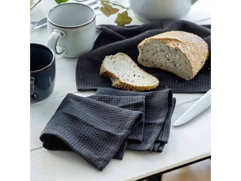 OlsenHome - Våfflade kökshanddukar 28x28cm - 3-pack Magnet Grey | Hem & Hushåll - Bostäder | GameStuff