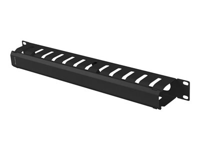 Lanberg - Rack-kabel styrepanel - RAL 9004, sort - 1U - 19