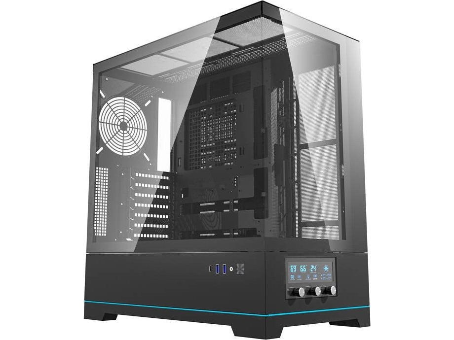 Darkflash DY451 computer case without fans (black) - Kabinet - Miditower - Sort