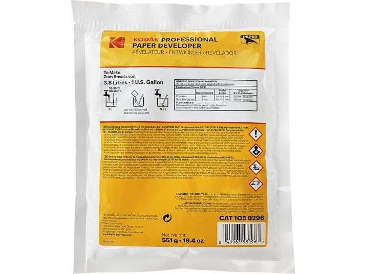 Kodak Professional Dektol popieriaus ryškinimo milteliai 3,8 l