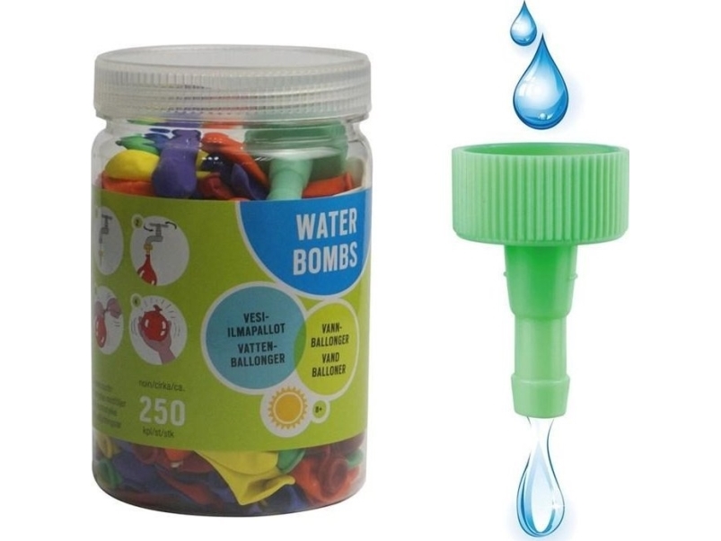 Spring Summer Vattenballonger 250 st. inkl. Munstycke | N - A | GameStuff
