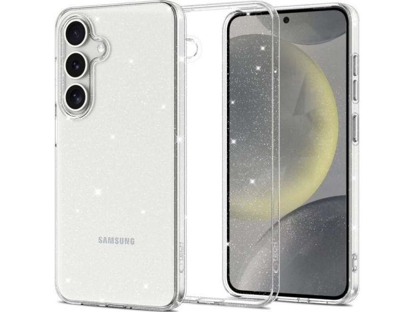 Tech-Protect FlexAir Case for Samsung Galaxy S25 - Clear Glitter