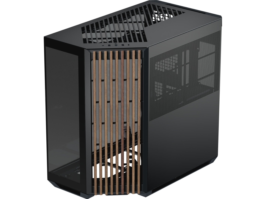 Apnx Aerocool Geh Midi V1-W-Bk-V1 B/Holz/Microatx/Miniitx - Gehäuse - Micro/Mini/Flex-Atx