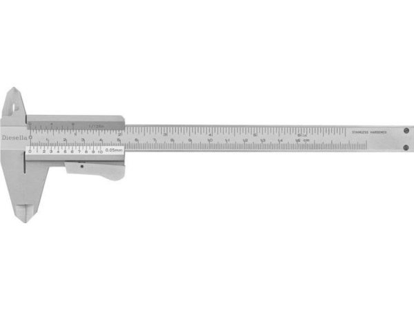 Linjal med klämlås 0-150 x 0,05 mm och käftlängd 40 mm | Verktyg & Verkstad - Handverktyg - Mätverktyg & markering | GameStuff
