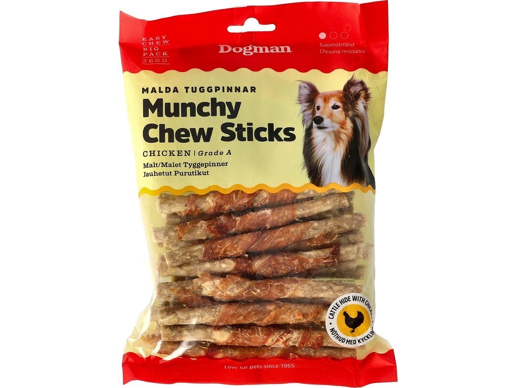 Dogman Munchy Tyggepinde med Kylling 12.5cm (30 pak)