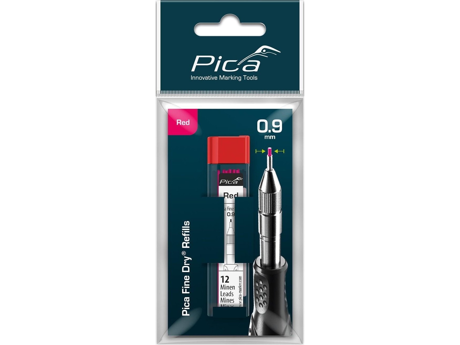 Pica-Marker Pica Fine-Dry Nachfüllminen Rot - Sb