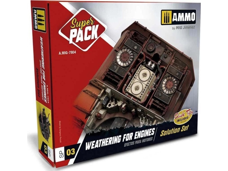 Vallejo Ammo: Super Pack - Weathering for Engines Solution Set