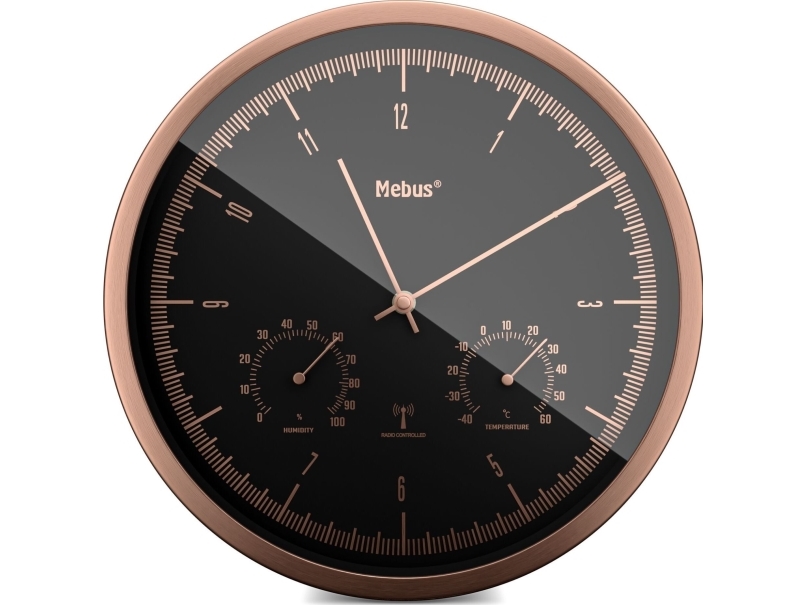 Mebus 19778 radio wall clock with Thermo-Hygrometer