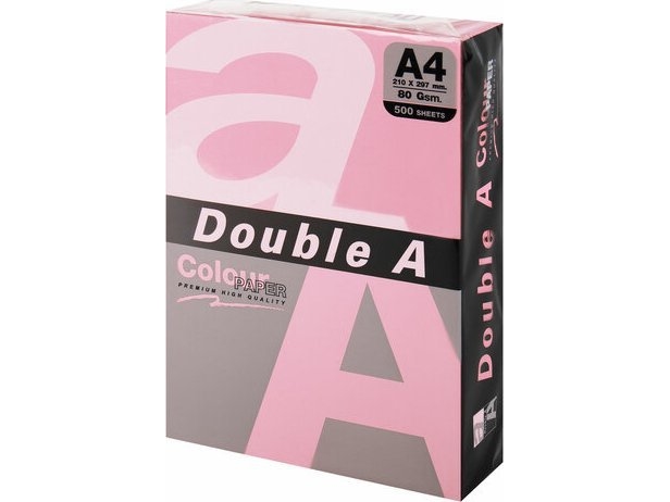 Pink Pink Farvet Papir Double A, 80G, A4, 500 Ark, Pink