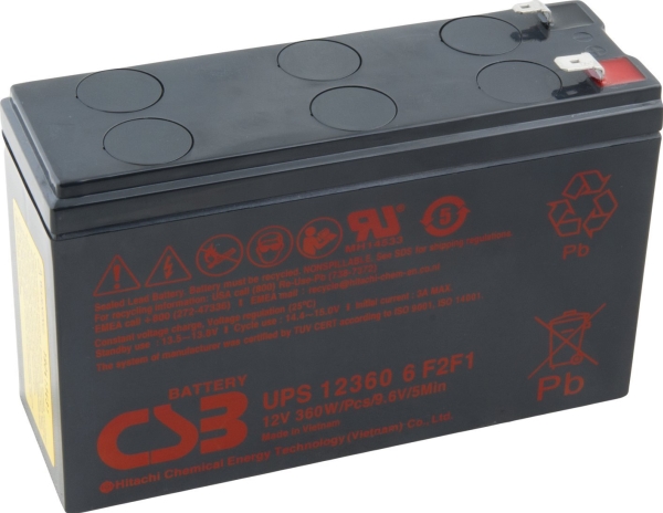 Hp Csb Batterie 12V 7Ah F1f2 Highrate Batterie (Ups 123606)