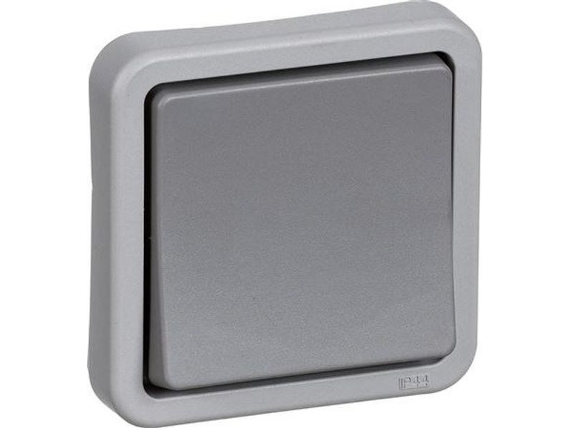 LK OPUS 74, Afbryder 1-polet, 1 modul, mrkegr (industri version) - Lauritz Knudsen