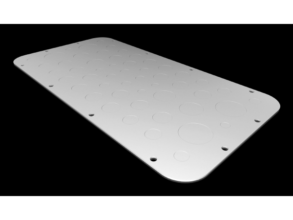 Rittal Metalflangeplade Ax Metrisk Præ-Stempling Størrelse 7 436X221mm