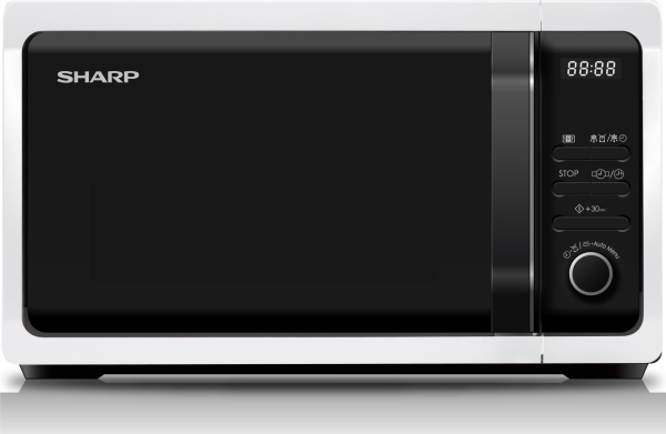 Sharp Home Appliances R-243W Microwave White Solo Microwave Countertop 20 L 800 W
