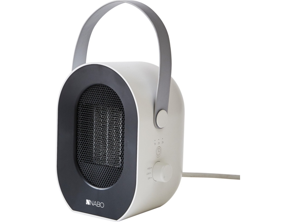 NABO HT 650, Blæser med elektrisk områdevarmer, Keramisk, Indendørs, Skrivebord, Gulv, Bord, Hvid, Dreje