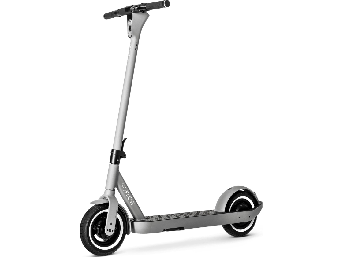 Soflow So One Pro El-Scooter Med Blinklys, Sølv, Godkendt Til Vejbrug