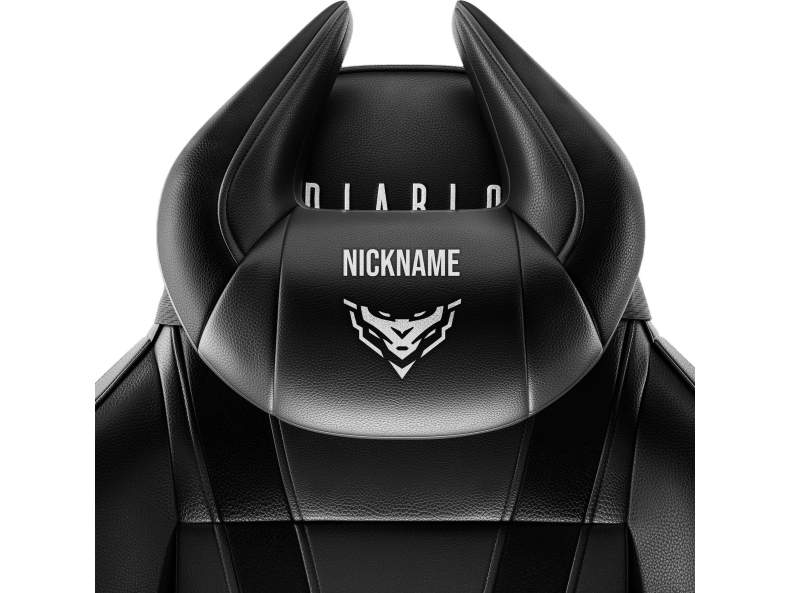 Diablo X-Horn nackstödsdyna med personligt broderi, svart | Spel - Gamingmöbler - Tillbehör | GameStuff