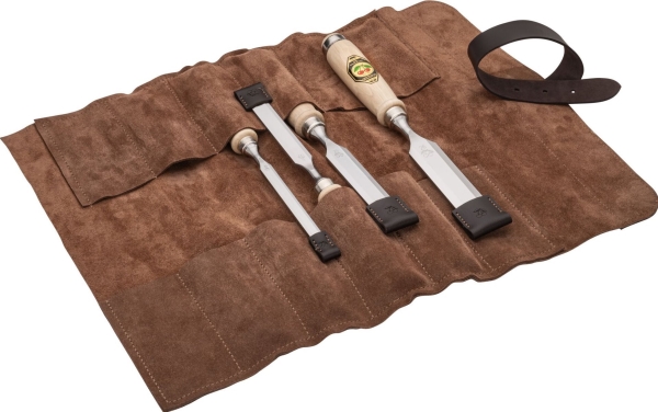 Kirschen Kirschen Firmer Chisel Set 4Pcs. Leather Bag 10-16-20-26