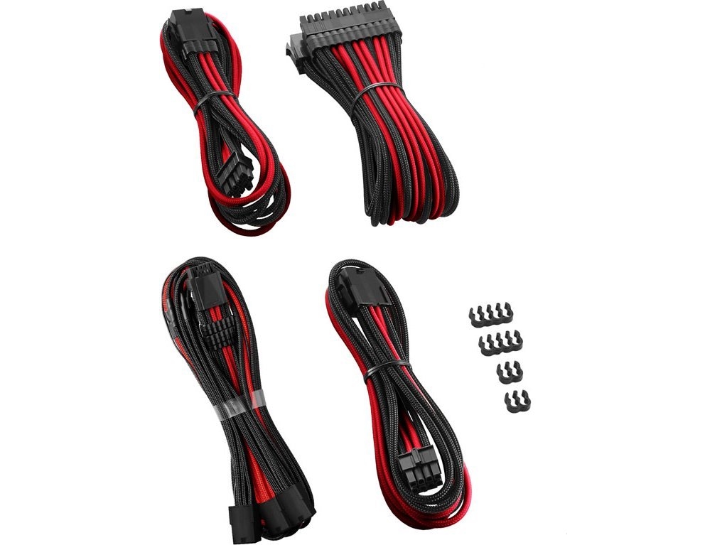 CableMod PRO ModMesh 12VHPWR kaapelin jatkosarja - musta/punainen