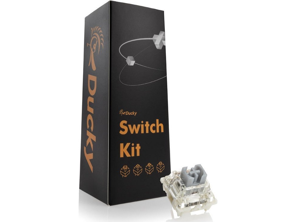 Klaviatūra Ducky Gateron G Pro Sidabrinis Switches, Mechaniniai, 3-Pin, Linear, Mx-Stem, 45G - 110 Vnt