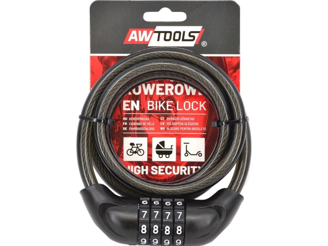 AWTOOLS ZAPIĘCIE ROWEROWE fi 10 x 120cm SZYFR | Cykling - Cykelutrustning | GameStuff