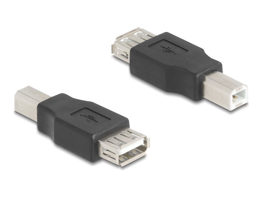 Delock - Usb-Adapter - Usb Type B (Han) Til Usb (Hun) - Usb 2.0 - Sort