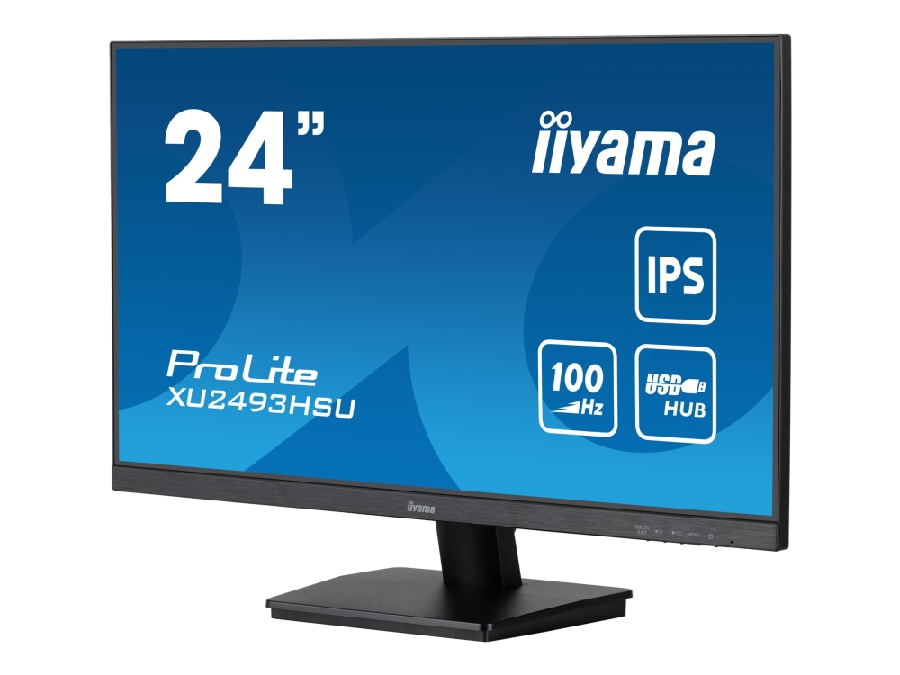 iiyama ProLite XU2493HSU-B7 - LED-skärm - 24 (23.8 visbar) - 1920 x 1080 Full HD (1080p) @ 100 Hz - IPS - 300 cd/m² - 1300:1 - 1 ms - HDMI, DisplayPort - högtalare - mattsvart | Datortillbehör - Bildskärmar & Tillbehör - Bildskärmar | GameStuff