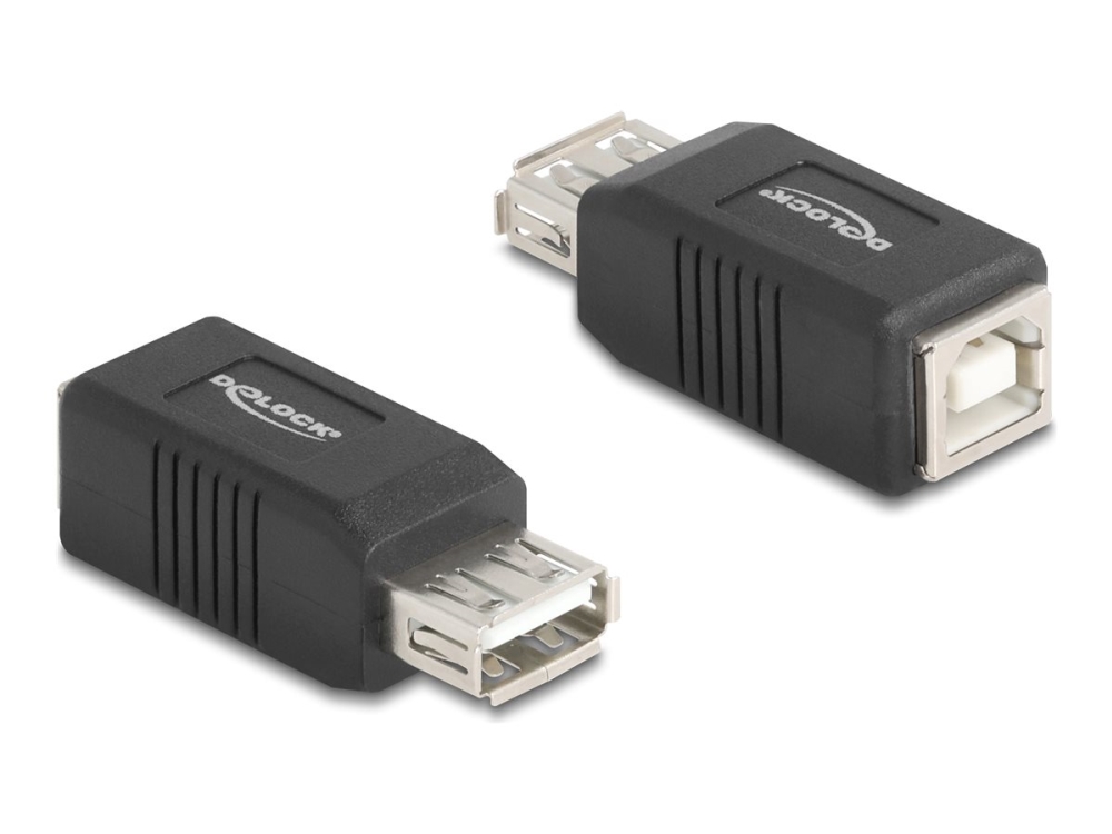 Delock - Usb-Adapter - Usb Type B (Hun) Til Usb (Hun) - Usb 2.0 - Sort