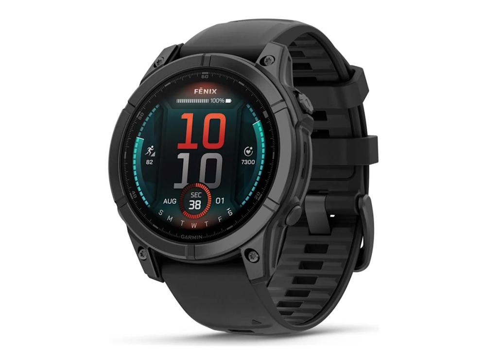 Garmin fenix E - 47 mm - skiffergrått stål - sportklocka med band - silikon - svart - handledsstorlek: 125-208 mm - display 1.3 - 16 GB - Bluetooth, Wi-Fi, ANT+ - 76 g | Sport & Träning - Pulsklockor & Smartwatches - Smartklockor | GameStuff