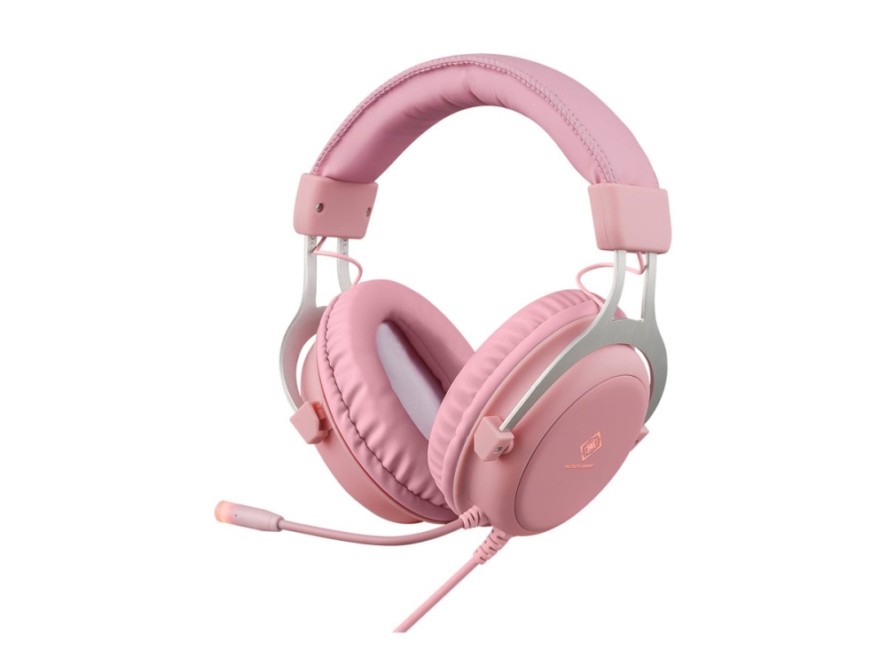 Deltaco Gam-030-P, Kabelgebunden, Gaming, 20 - 20000 Hz, Kopfhörer, Pink