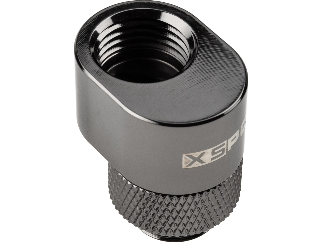 Xspc Xspc G1/4 Rotary 7Mm Offset Fitting - Schwarzes Chrom