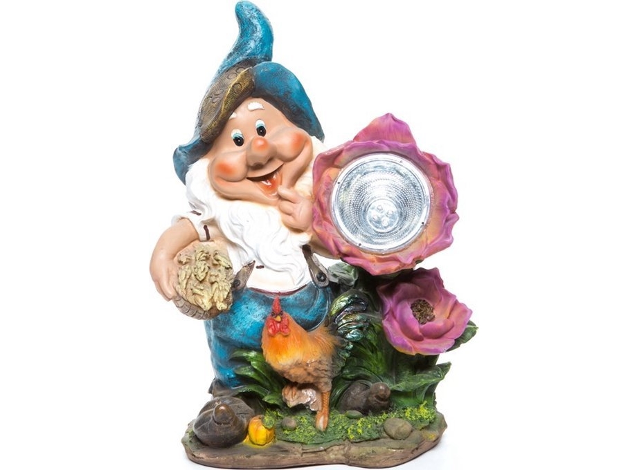 Statue dværg og høne