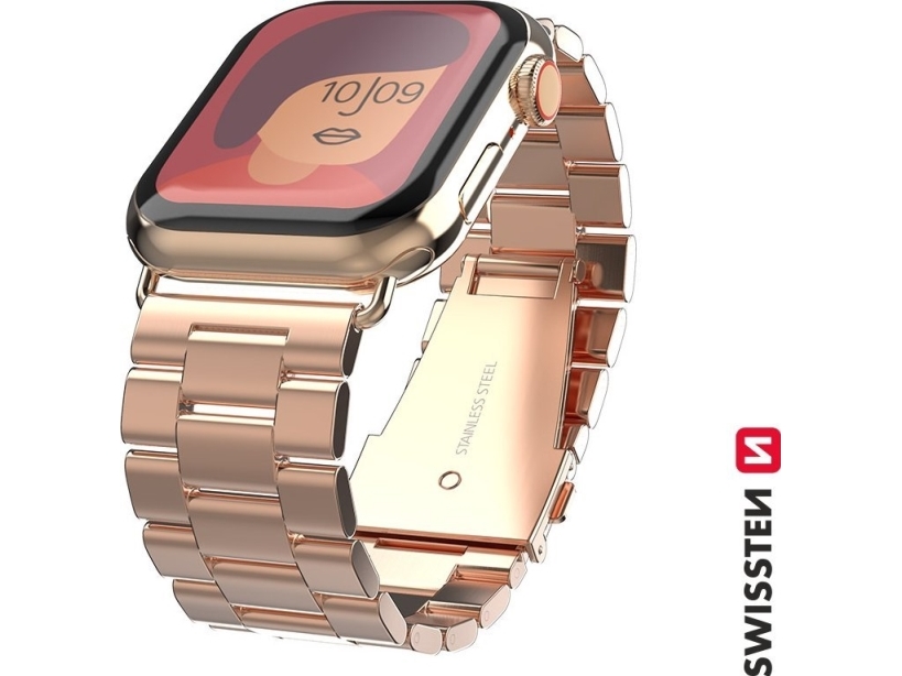 Swissten Išmaniojo Laikrodžio Apple 1/2/3/4/5/6/Se Dirželis, Rausvos Spalvos, 38/40Mm