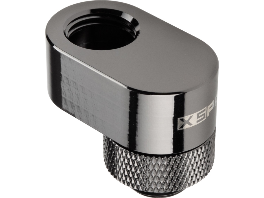 Xspc Xspc G1/4 Rotary 14Mm Offset Fitting - Chrome Schwarz