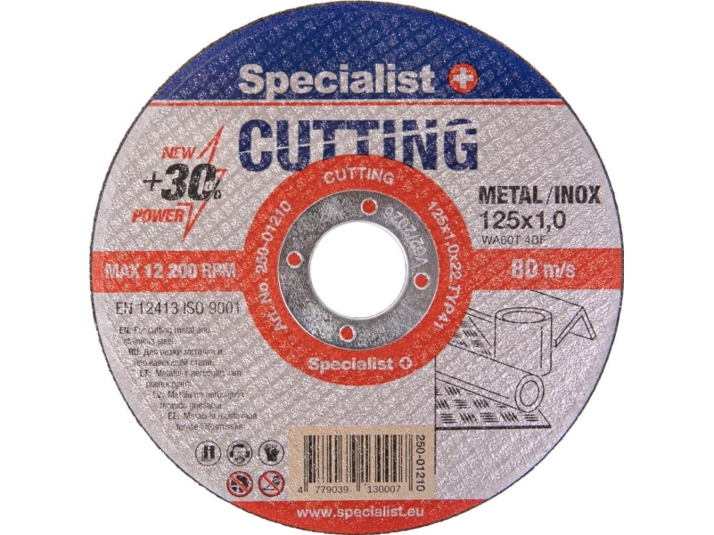 Specialist+ Metalo Pj.Diskas Cutting, 125X1x22 Mm 10 Vnt. Metal. D