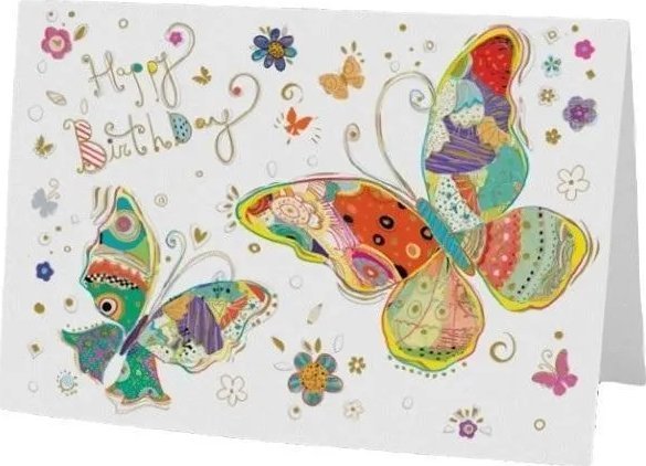 Turnowsky B6 carnet + kuvert MO7344X1 Fødselsdagssommerfugle
