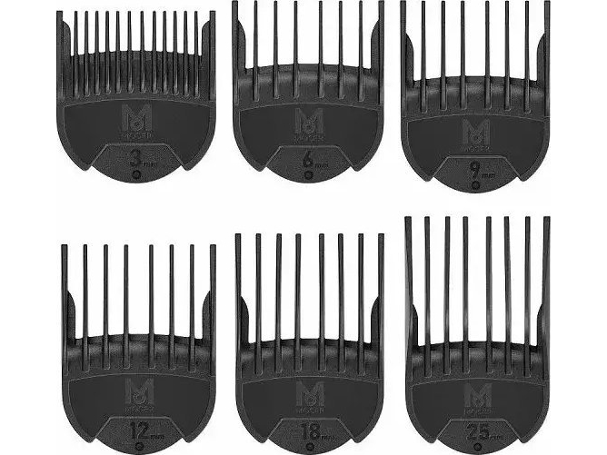 Moser MOSER 1802-7000 Attachment comb set 6pcs (3/6/9/12/18/25 mm | Hårvård - Skägg- / Hårtrimmer - Skäggtrimmer | GameStuff