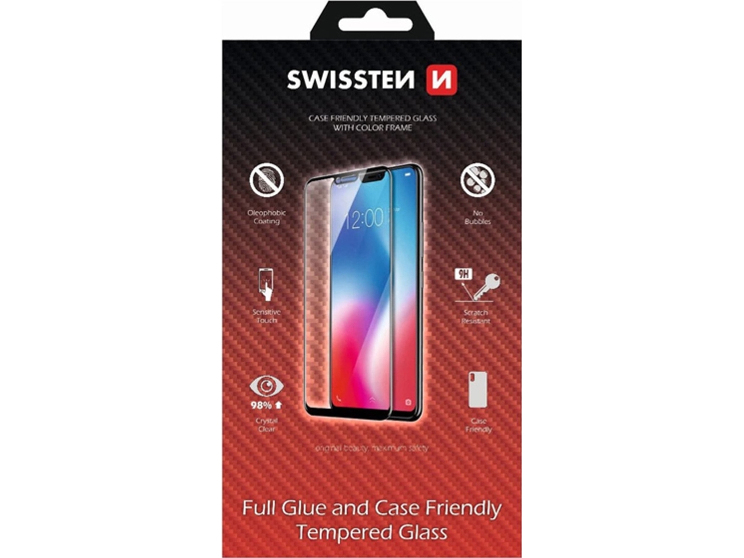Swissten Hærdet Beskyttelsesglas Swissten, Til Apple Iphone 11, Sort, Passer Til Etui Og Farveramme