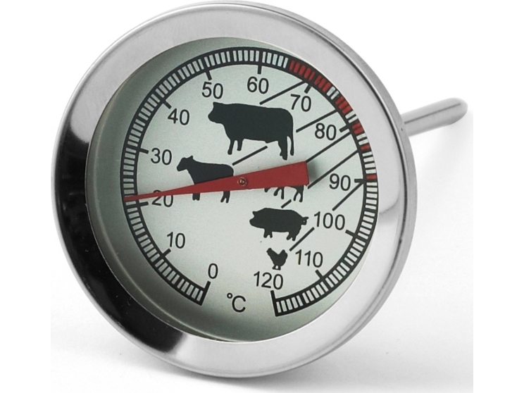 Stegetermometer Ø5x9 cm Analog Rustfri stål | N - A | GameStuff